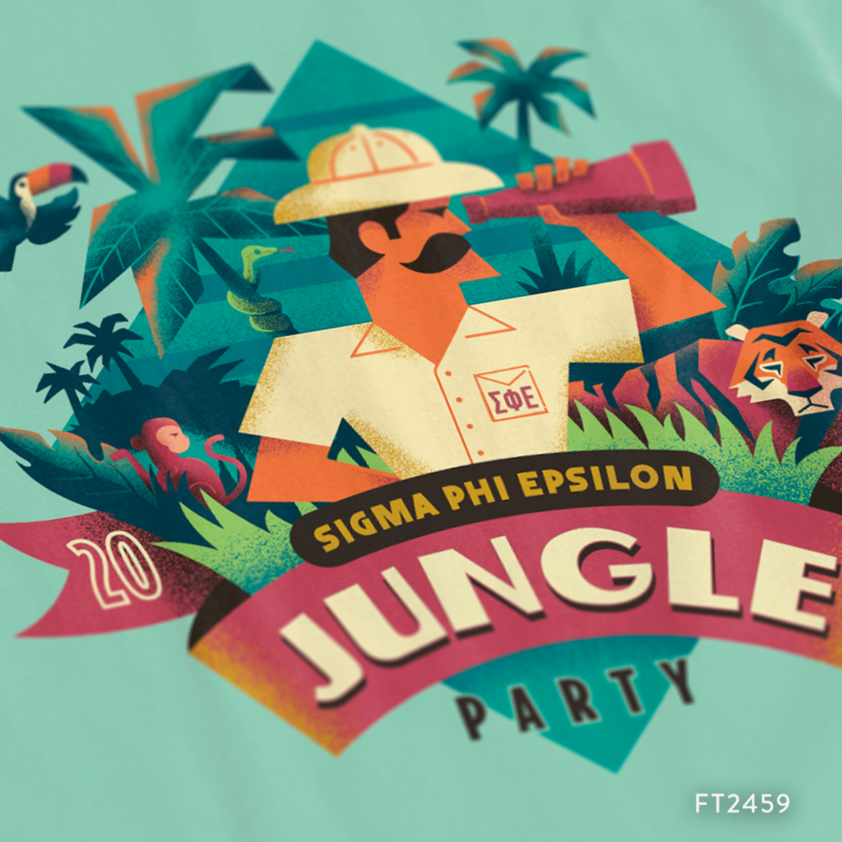 Sigma Phi Epsilon Jungle Party T-Shirt Design