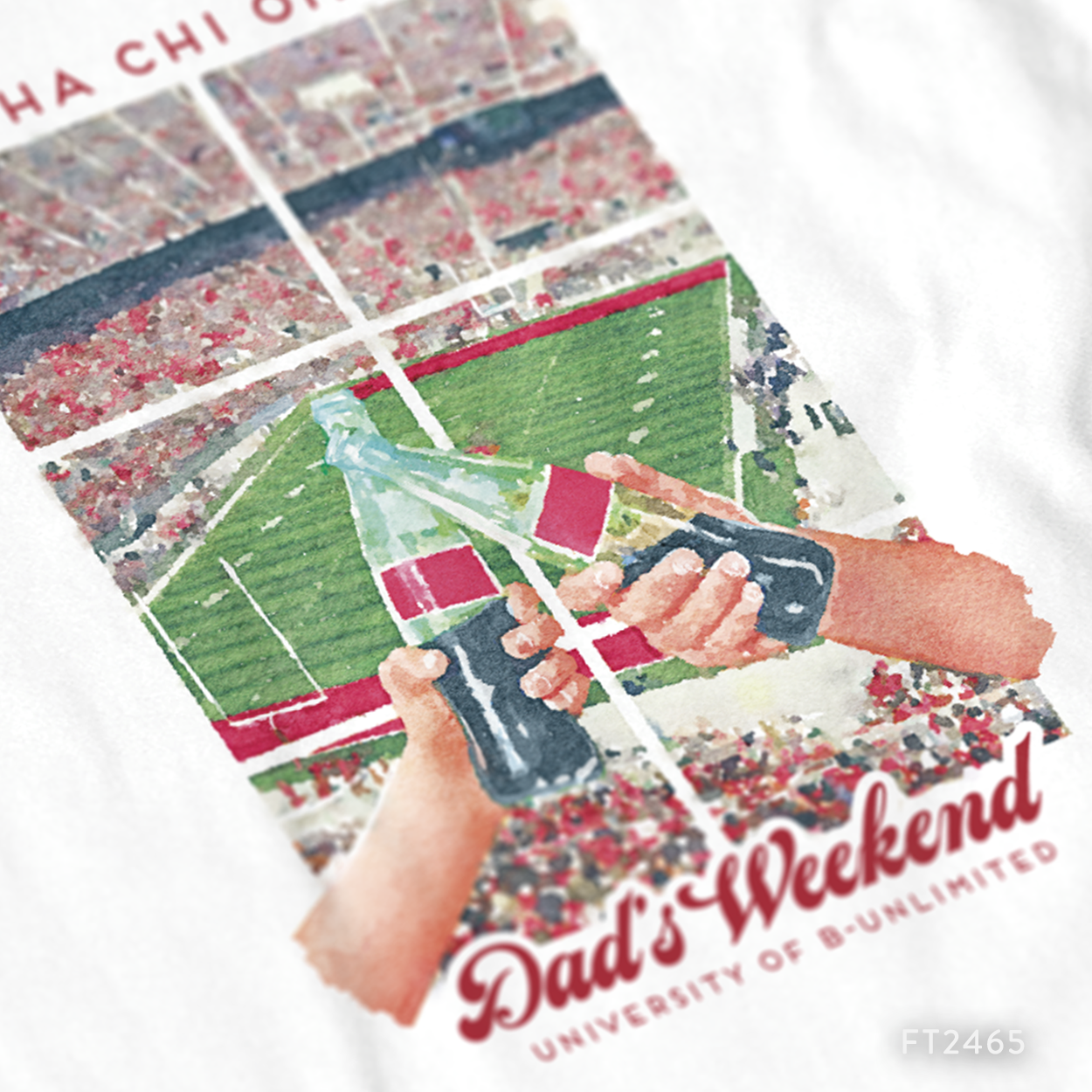 Alpha Chi Omega Dad's Day Weekend T-Shirt Design