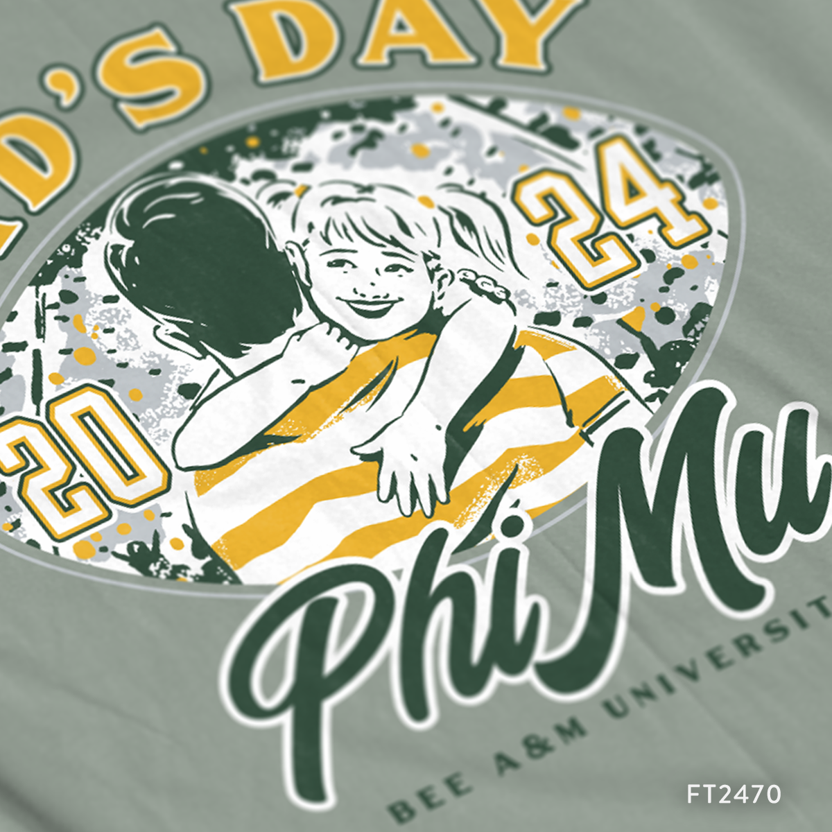 Phi Mu Dad's Day T-Shirt Design