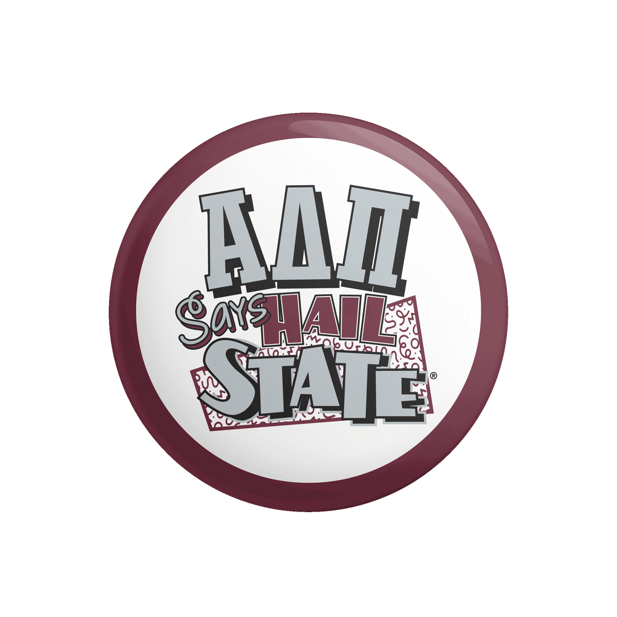 MSU Alpha Delta Pi Football Game Day PR Button