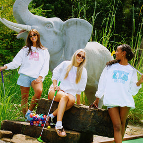 B-Greek - Gingham PR Sweatshirt - Chi Omega