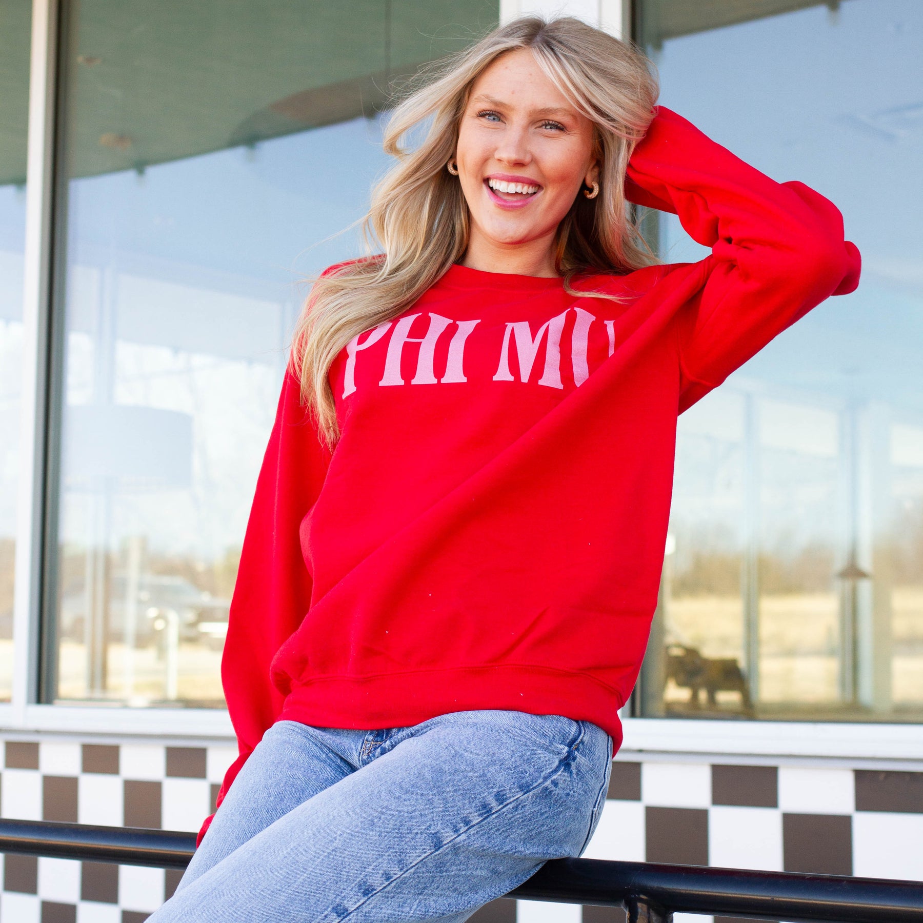 B-Greek - Red Valentine's Crewneck - Phi Mu