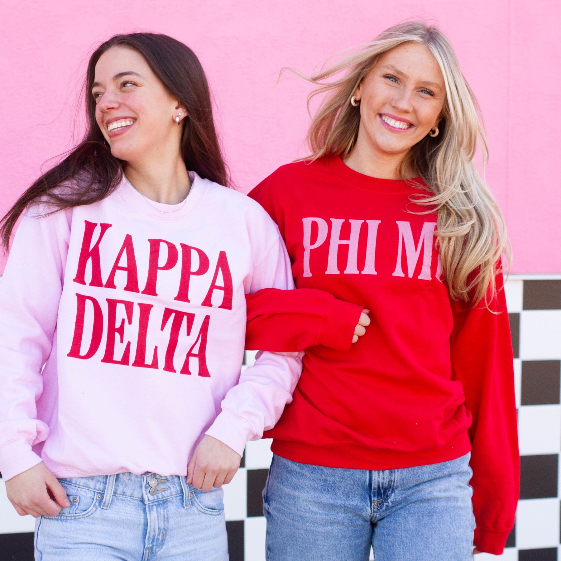 B-Greek - Light Pink Valentine's Crewneck - Sigma Kappa