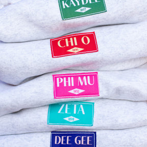 B-Greek - Patch Crewneck - Alpha Chi Omega