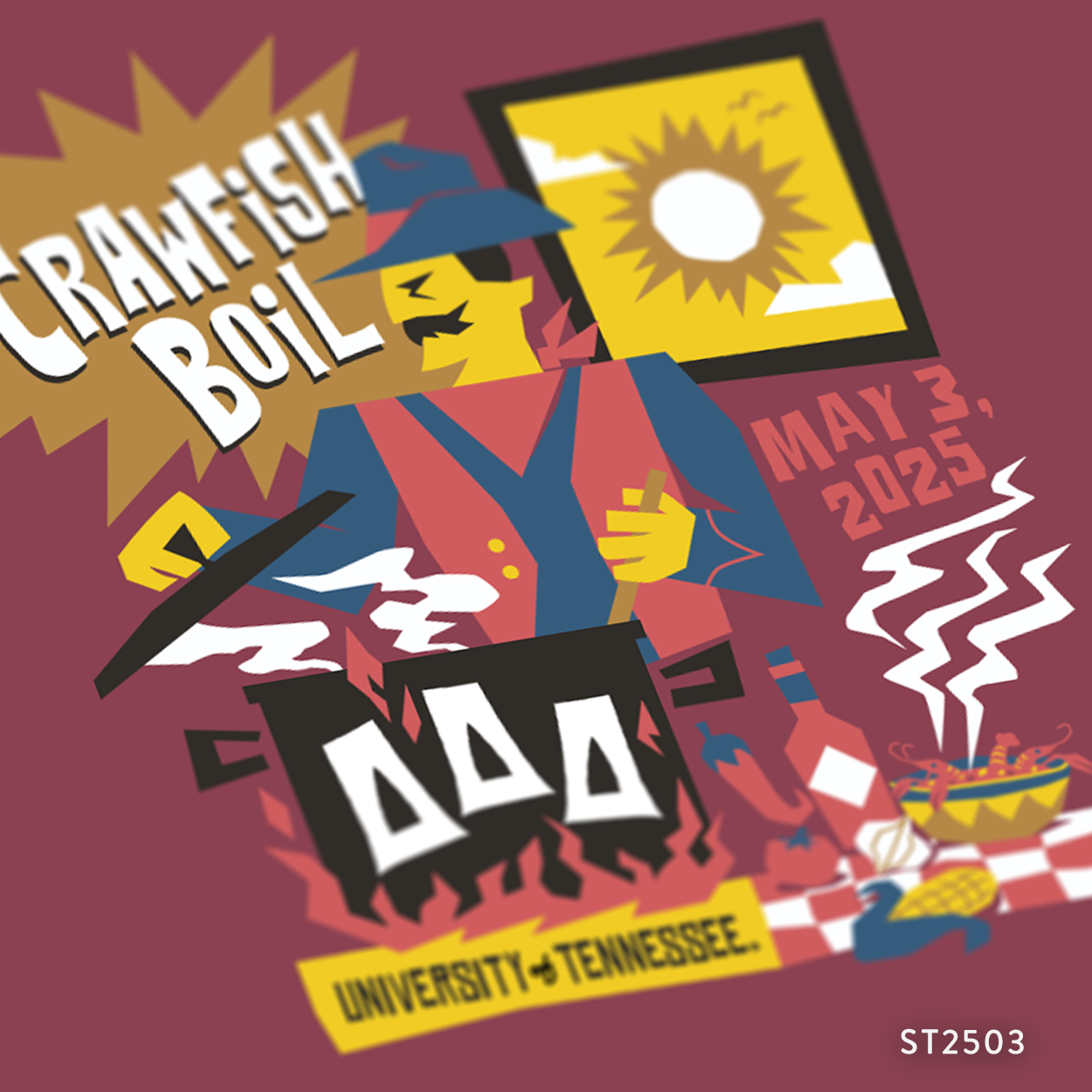 Delta Delta Delta Crawfish Boil T-Shirt Design