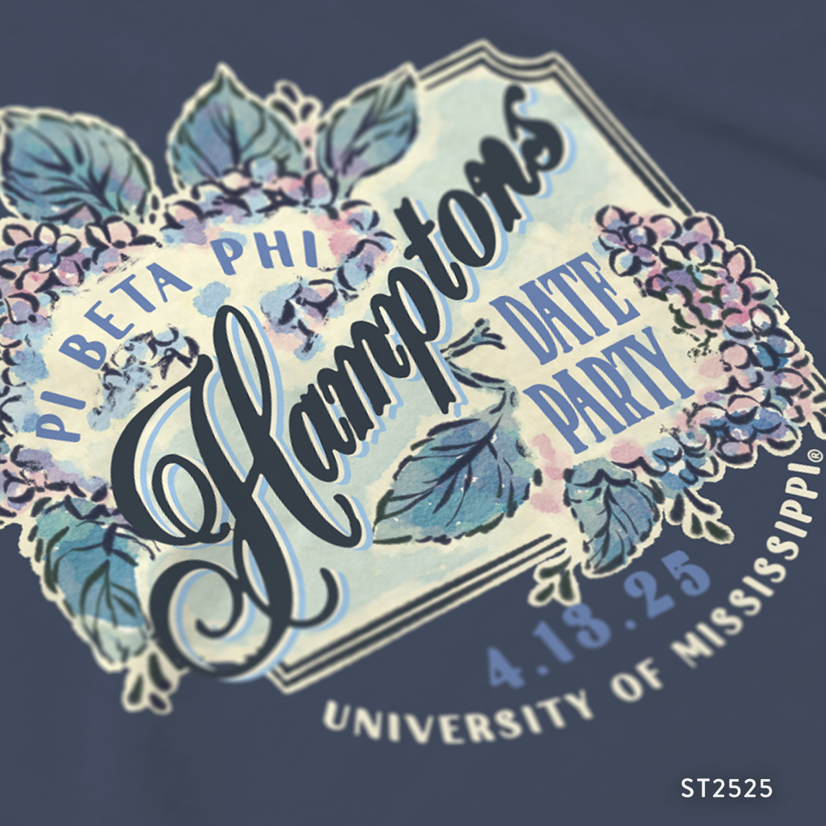 Pi Beta Phi Hamptons Date Party T-Shirt Design