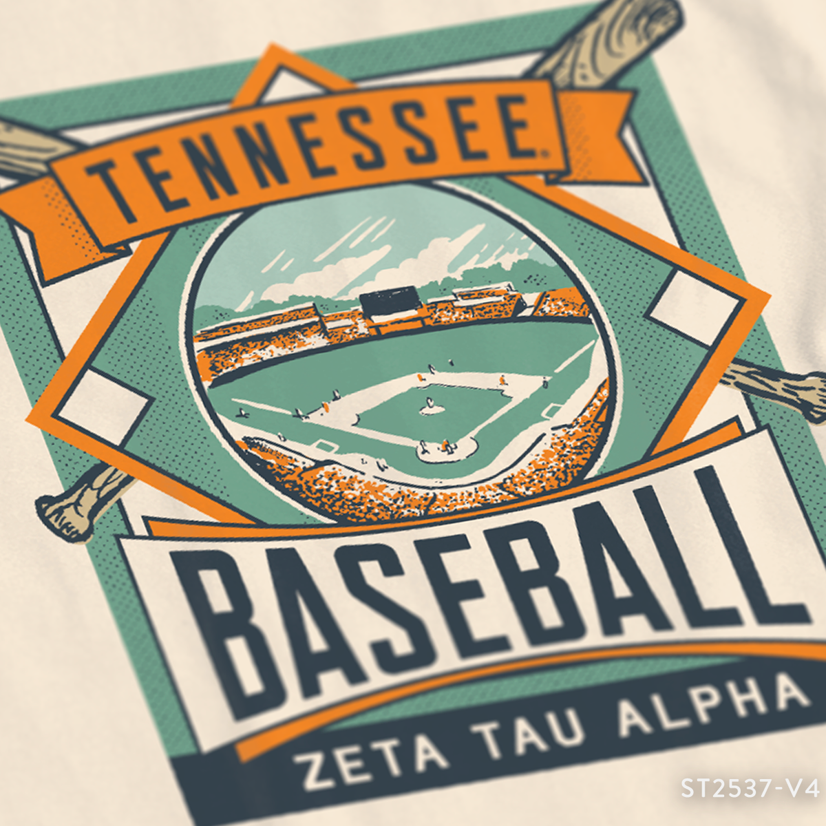 Tennessee Zeta Baseball PR T-Shirt Design