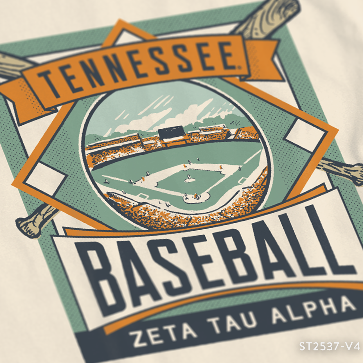 Tennessee Zeta Baseball PR T-Shirt Design