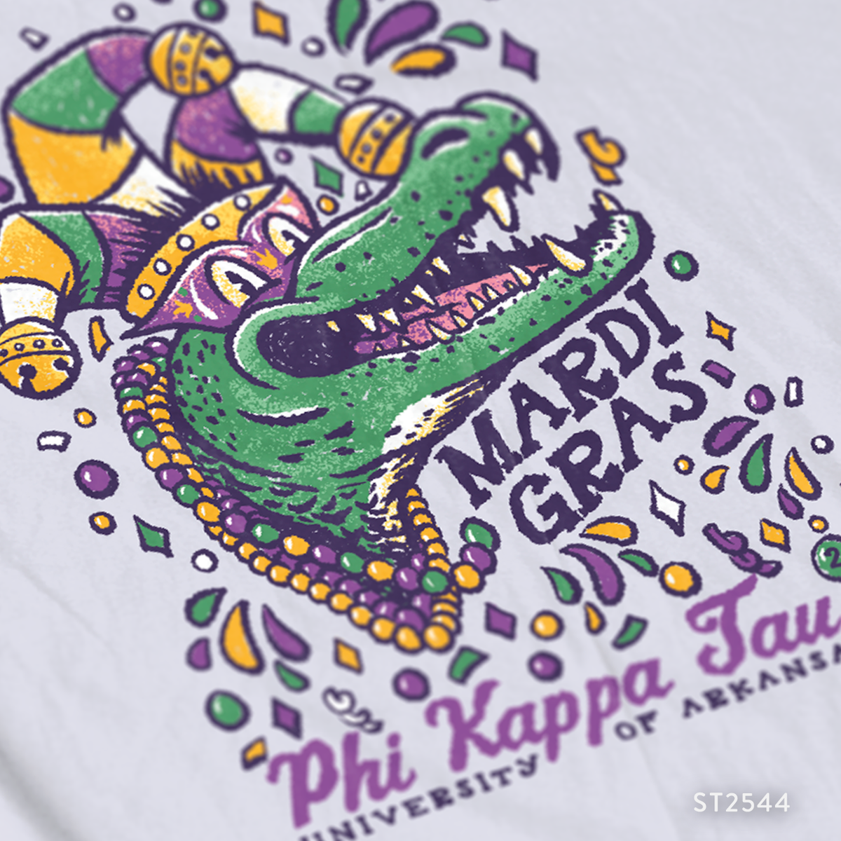 Phi Kappa Tau Mardi Gras T-Shirt Design