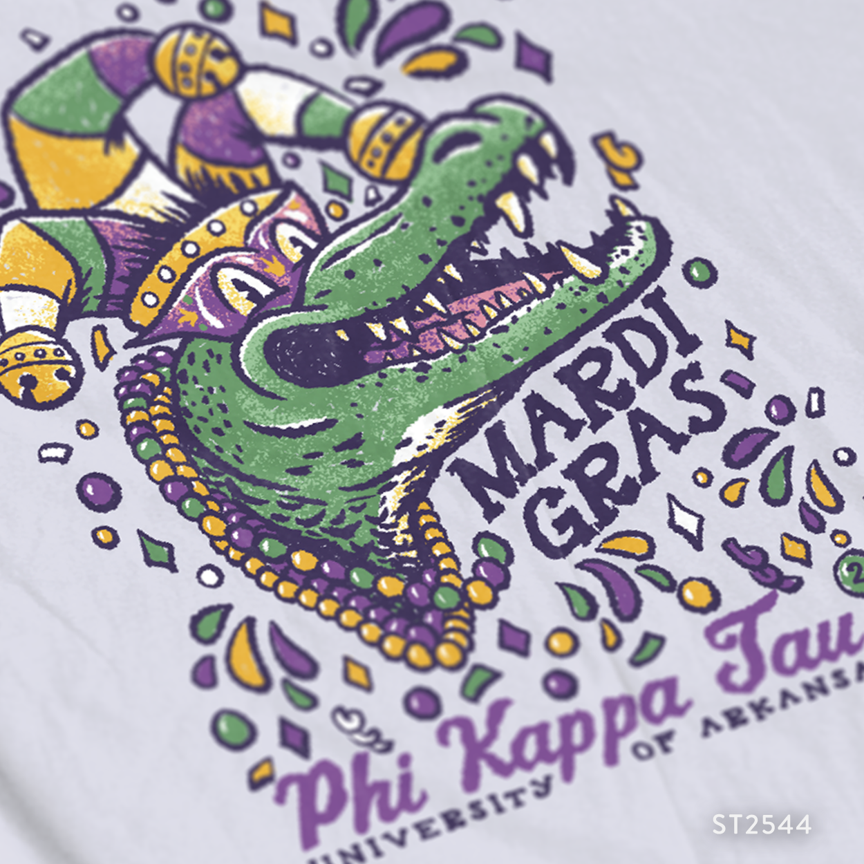 Phi Kappa Tau Mardi Gras T-Shirt Design