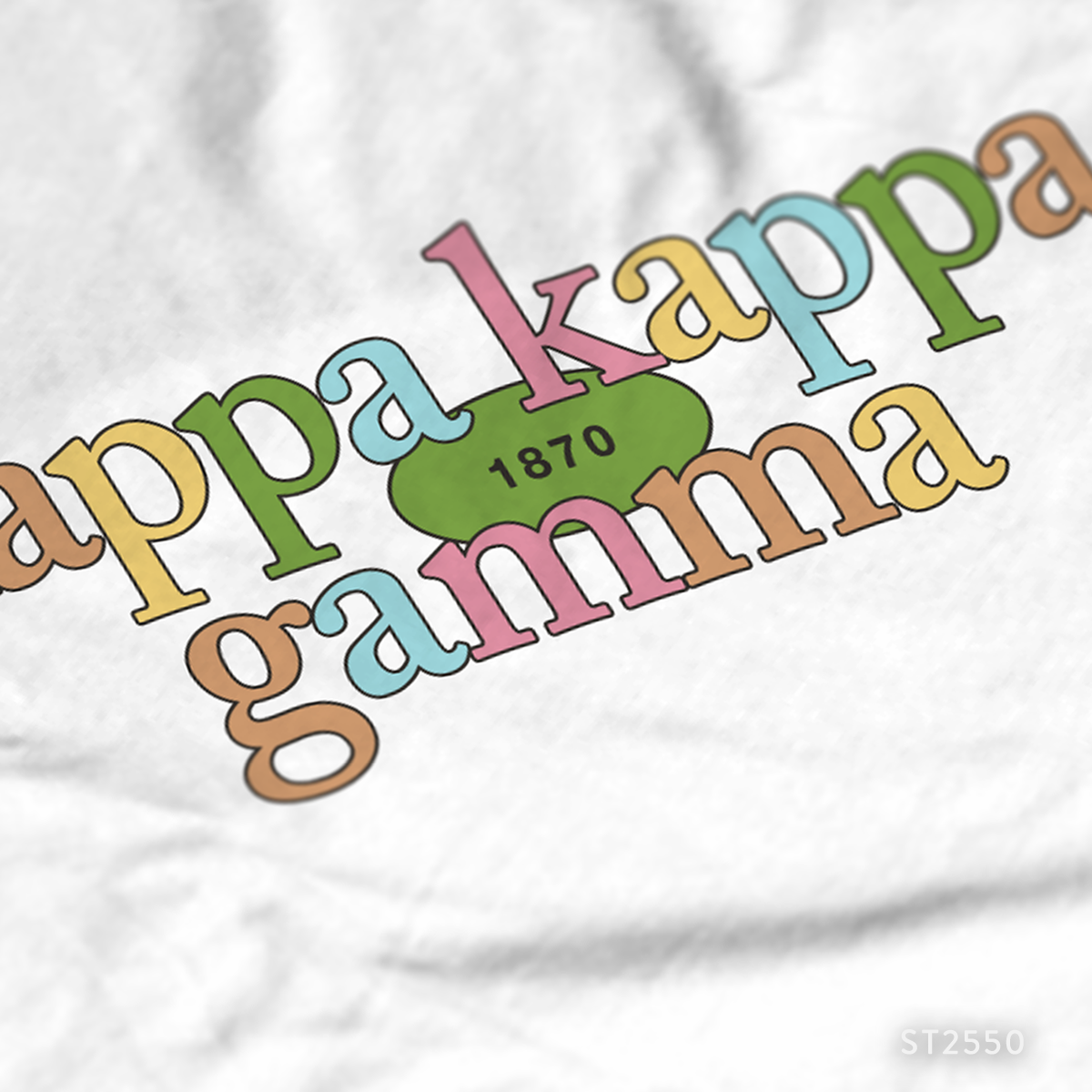 Kappa Kappa Gamma Colorful PR T-Shirt Design