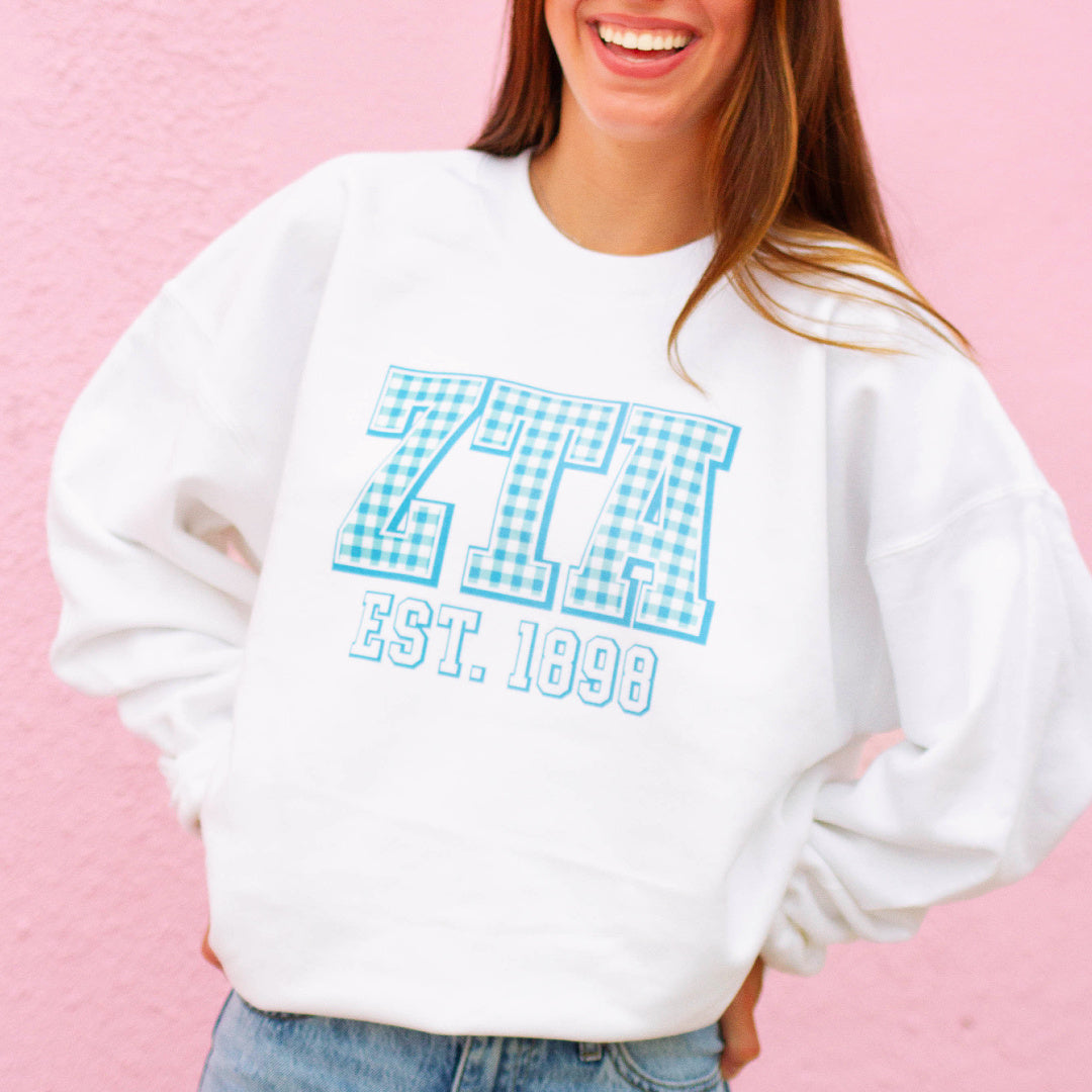 B-Greek - Gingham PR T-Shirt - Zeta Tau Alpha