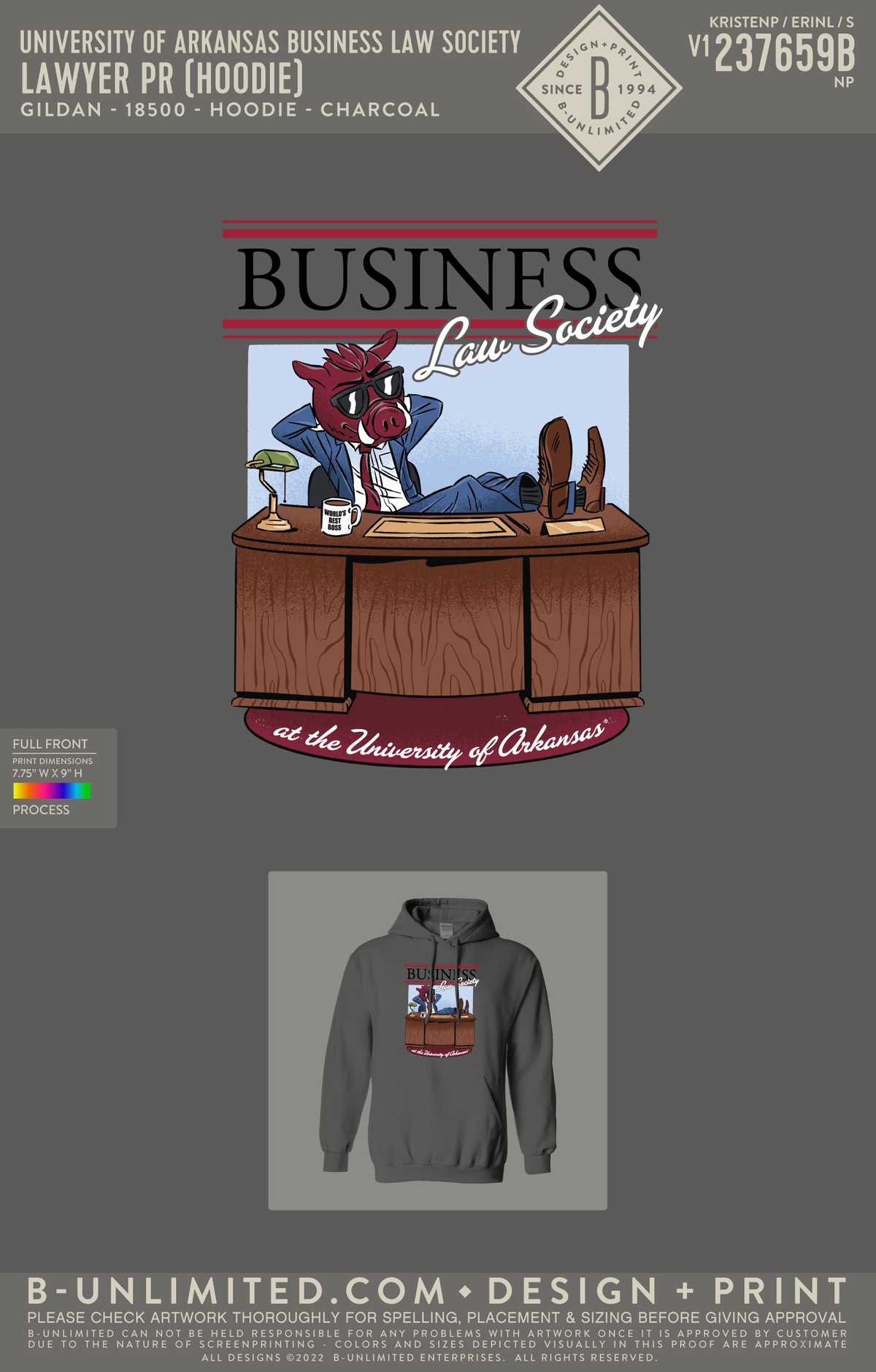 University of Arkansas School of Law Wellness Society - Law Water Bott –  B-Unlimited Custom Apparel Shop