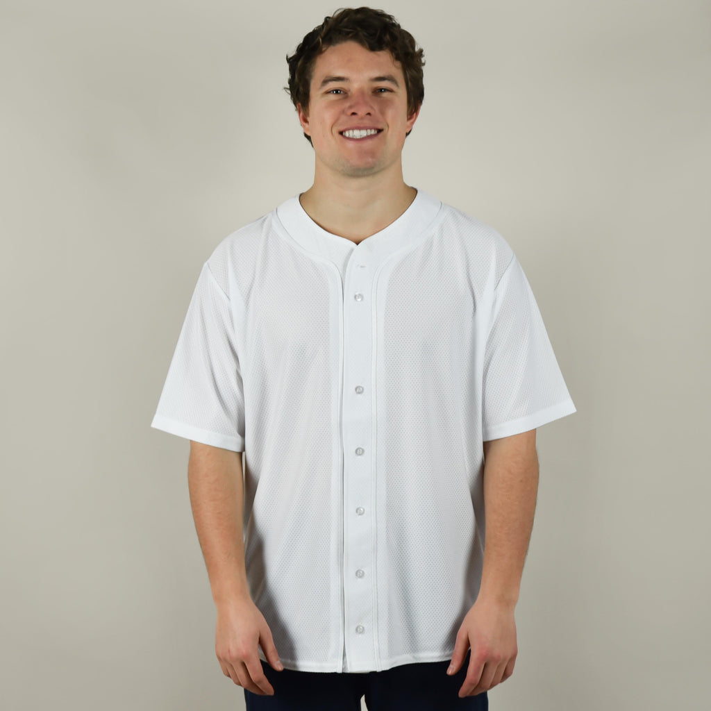 N4184 - A4 Short Sleeve Full Button Baseball Jersey